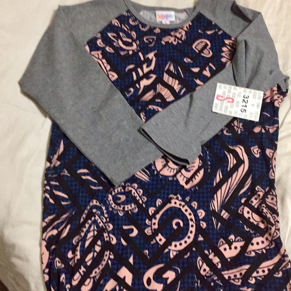 Lularoe Randy Navy and Pink